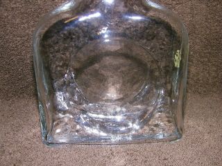 Blenko Art Glass Clear Double Spout Water Bottle Pitcher Jug Carafe Decanter 2