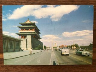 China Old Postcard Zhengyang Gate Peking To Austria 1987