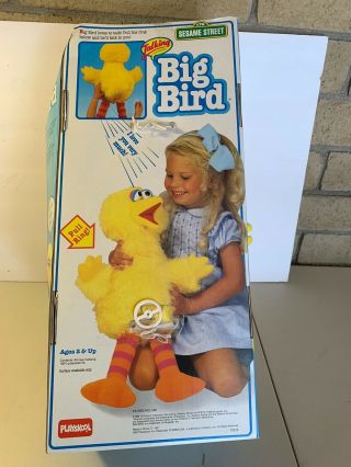 1986 Playskool Talking Big Bird Plush.  Box Slightly in Storage. 2