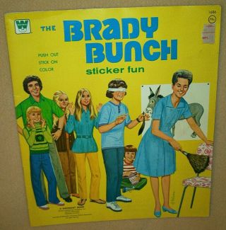 The Brady Bunch - 1973 Sticker Fun Coloring Book By Whitman