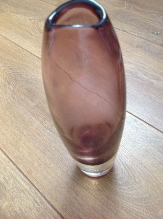 Vintage Finnish Glass Vase Aimo Okkolin Riihimaen Lasi