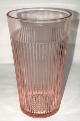 Jeannette Homespun Pink 5 7/8 " - 13 1/2 Oz Iced Tea Tumbler Band At Top