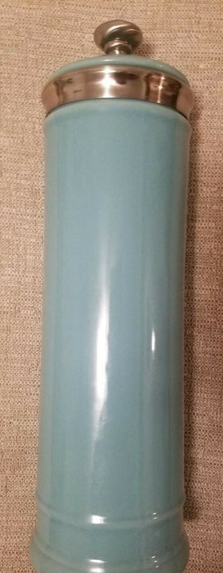 Southern Living Pasta Canister 3 1/2 " Wide.  Base To Lip 11 "