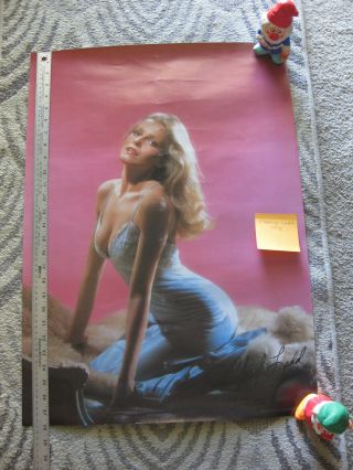 Vintage Cheryl Ladd Poster Blue Negligee Charlies Angels 1978