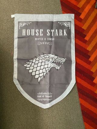 Game Of Thrones Style Banner - House Stark Flag 37x24in - Outdoor/indoor