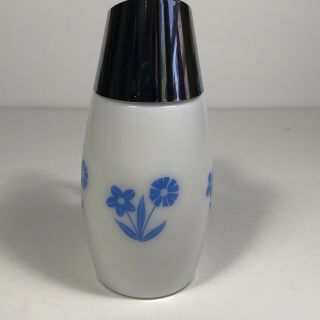 Vintage Westinghouse Gemco Blue Cornflower Milk Glass Syrup Dispenser/Creamer 2
