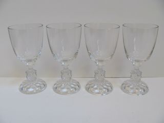 Fostoria American Lady Clear Glass - Set Of 4 Claret Wine Glasses