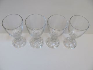Fostoria American Lady Clear Glass - Set of 4 Claret Wine Glasses 2