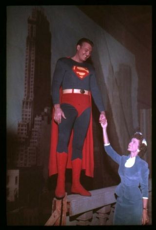 Adventures Of Superman George Reeves Noel Neill Vintage Duplicate Transparency