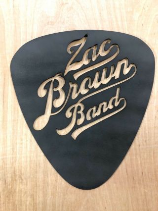 Zac Brown Band Large Guitar Pick Metal Wall Sign For Studio Or Music Room