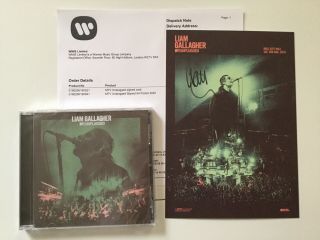 Liam Gallagher Mtv Unplugged & Cd With Signed Card (15cm X 21cm)