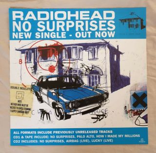 Radiohead No Surprises Promo Poster Ultra Rare