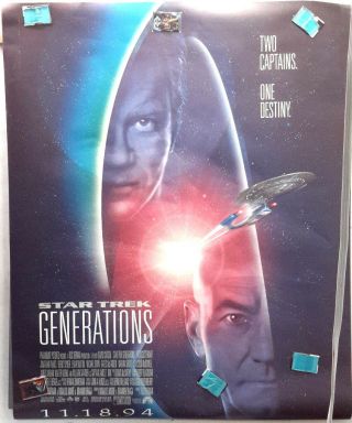 1994 Star Trek Generations Giant 40 " X50 " Double - Sided Coated Movie Poster (po - 01)