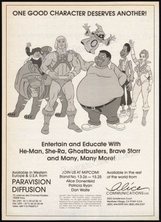Filmation_original 1989 Trade Ad / Tv Promo_poster_he - Man_she - Ra_fat Albert