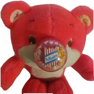 Nosy Bear Popcorn Playschool Vintage 1987 11 " Shaker Pink Plush Teddy Squeeze