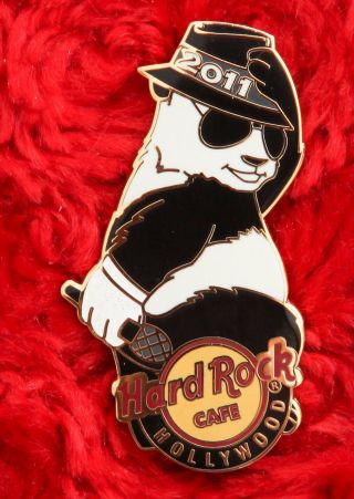 Hard Rock Cafe Pin Hollywood Michael Jackson Panda Bear White Glove Dancing