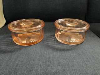 Pink Honeycomb Refrigerator Dish Round Stacking Bowl/jar With Lids