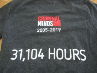 Criminal Minds Final Season Cast & Crew Ladies M T - Shirt Joe Mantegna Rare