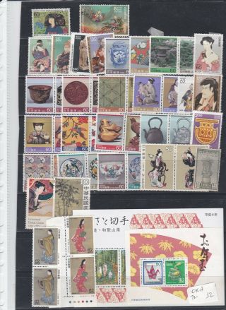 Japan - Thematics - Oriental Art (0ka61) Card Of 45,  2 Sheets - Mainly