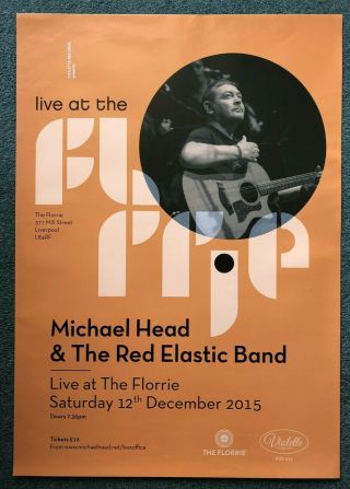 Michael Head And The Red Elastic Band Poster Pale Fountains Shack Liverpool