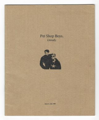 Pet Shop Boys Literally Issue No.  1 - July 1989 Liza Minnelli