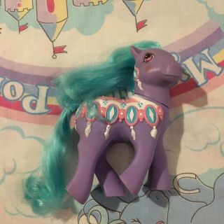 Rare My Little Pony G1 (generation 1) Merry Go Round Sparkler Purple