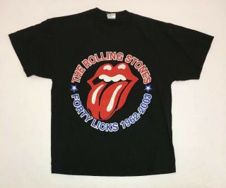 Vintage Rare 2003 Rolling Stones Forty Licks Concert T Shirt Tour Euc