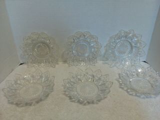 6 Federal Petal Clear Berry,  Nut Bowls