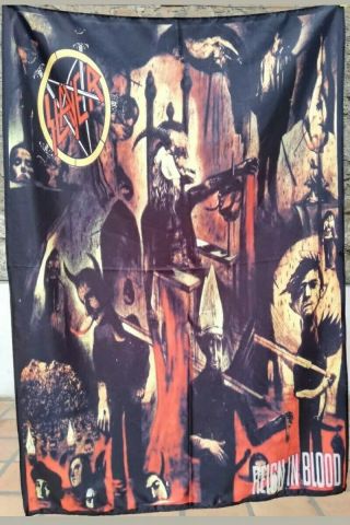 Slayer Reign In Blood Flag Poster Tapestry Banner Cd Thrash Metal Dvd