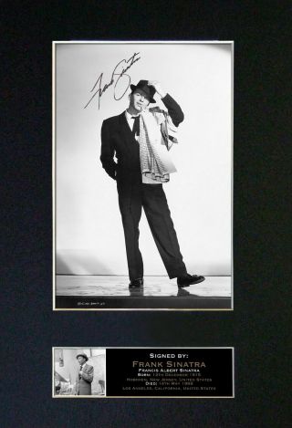 Frank Sinatra - Autographed / Signed And Mounted Photograph ⭐⭐⭐⭐⭐
