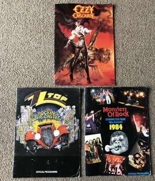 Ozzy Osbourne Zz Top Monsters Of Rock Programs