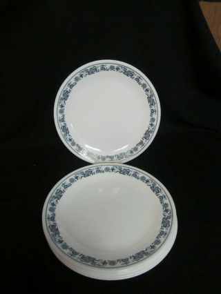 Corelle Old Town Blue Set Of 8 Dinner Plates 10 1/4 "