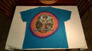 Vintage 1995 Grateful Dead Tie Dye 30 Years Liquid Blue T Shirt Mens Large
