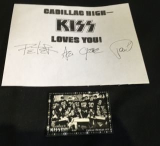 Kiss Cadillac High Actual Flyer W/ Trading Card