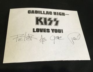 KISS Cadillac High Actual Flyer w/ Trading Card 2