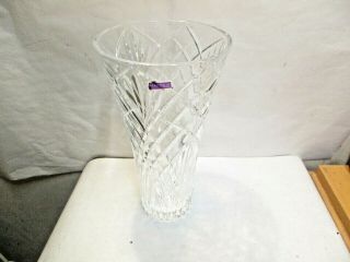 Waterford Crystal Marquis Maximilian 12 " Vase With Sticker In Good Shape - Nr
