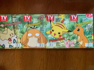 Tv Guide Pokemon Cover Oct 30 - Nov 5,  1999 Bonus Pull - Out Issue - Complete Set Of 4