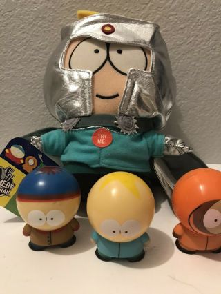 Rare South Park Butters Professor Chaos Plush With 3 Plastic Figures