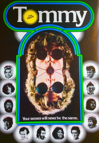 Vintage 1975 Tommy The Movie Poster Roger Daltrey Eric Clapton