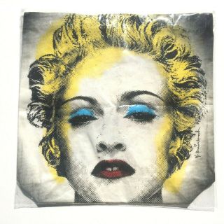 Madonna Celebration Face Tote Bag Mr.  Brainwash Zipper Closure 15 "