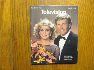 Sept.  8,  1985 Detroit News Television Mag (miss Usa Sharlene Wells/gary Collins)
