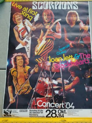 Scorpions 1984 Frankfurt - - Orig.  Concert Poster - Concert Poster A1