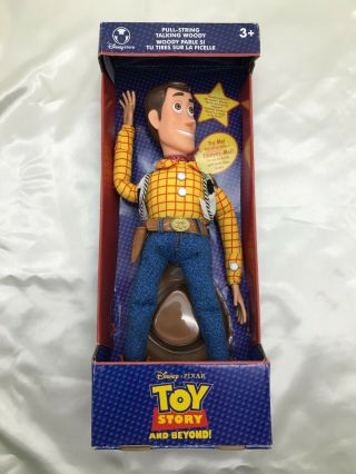 Disney Store Toy Story And Beyond Pull - String Talking Woody Disney Pixar