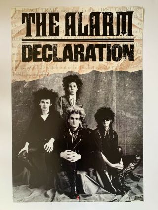 1984 The Alarm Declaration Promotional Rock Poster 24” X 36” Irs 80 