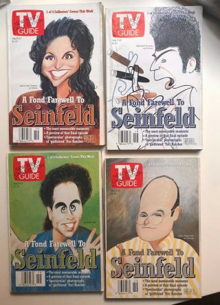 Tv Guide May 1998 Seinfeld Farewell - Complete Set Of 4