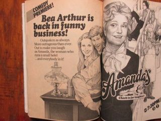 1983 Tv Guide (bea Arthur/amanda 
