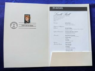 Rare Lucille Ball Usps First Day Cover 2001 Stamp Program I Love Lucy