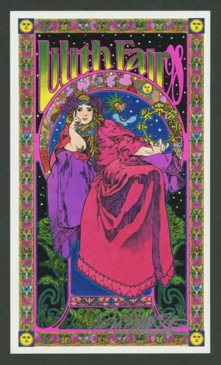 1998 Lilith Fair Handbill Signed By Bob Masse Nm/mt