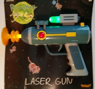 Rick And Morty Laser Gun Toy Scratched Halloween Costume Prop Lights Sounds