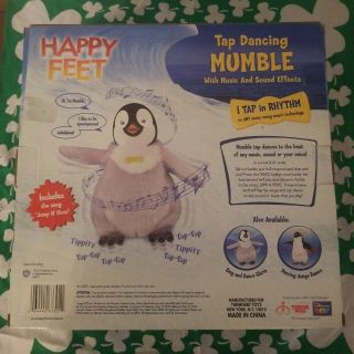 Happy Feet Interactive Talking Tap Dancing Mumble Penguin Thinkway Toys 2